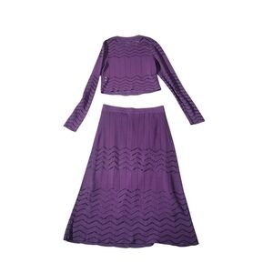 Lucy Paris Purple Knit Skirt Set